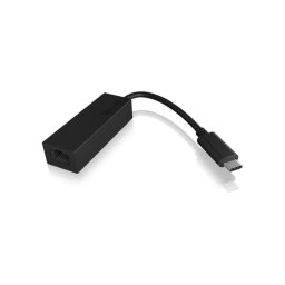 Tarjeta de Red ICY BOX IB-LAN100-C3 USB Tipo C Ethernet 1000 Mbit/s Negra