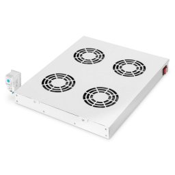 Unidad de ventilador Digitus para rack 19" con 4 ventiladores 552 m³/h gris