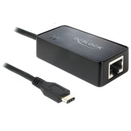 Tarjeta de Red Delock 62642 USB 3.2 Gen 2 Ethernet 1000 Mbit/s Negra