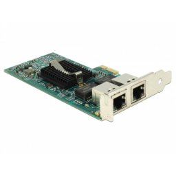 Tarjeta de Red Delock 89944 PCI Express 1000 Mbit/s Doble Puerto RJ-45 Gigabit