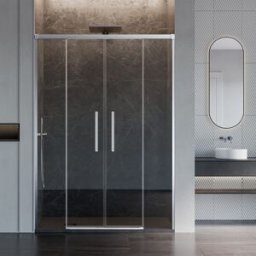 Profiltek Mampara de ducha frontal Hit HI-225 . (De 201 a 220 cm) Cromo
