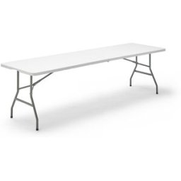 BriCor Mesa Plegable Resina 241 cm. Blanco