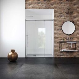 Profiltek Mampara de ducha frontal Nell NE-210 . (De 171 a 206 cm) Plata brillo