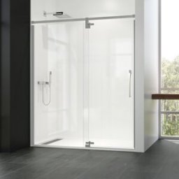 Profiltek Mampara de ducha frontal Keisy KE-206 . (De 91 a 120 cm) Plata