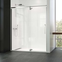 Profiltek Mampara de ducha frontal Keisy KE-206 . (De 91 a 120 cm) Plata brillo