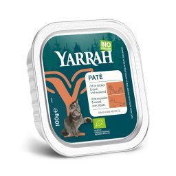 Yarrah BIO Paté 16 x 100 g - Pato ecológico y algas marinas ecológicas