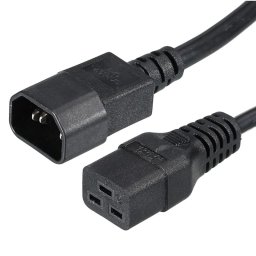 Cradia Cable Extensión Alimentación SFO IEC C14M A IEC 320 C19H 2m Negro