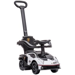 Aiyaplay 2 En 1 Coche Correpasillos Para Niños 12-36 Meses Lamborghini Blanco