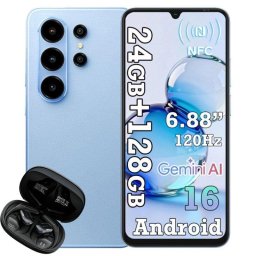 Blackview Wave 10 4G 8GB 128GB 6.88" Azul Incluye auriculares Negros