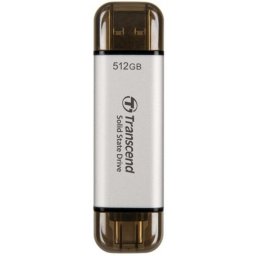 Disco Duro Transcend ESD310 512 GB SSD USB 3.2 Gen 2 1050 MB/s Plata