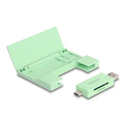 Lector de tarjetas DeLOCK 91015 USB 3.2 Gen 1 Color menta