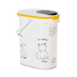 Recipiente de almacenamiento para mascotas Curver 412042 10 L blanco y amarillo