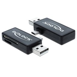 Lector de tarjetas Delock 91731 USB 2.0 para MicroSD y SD