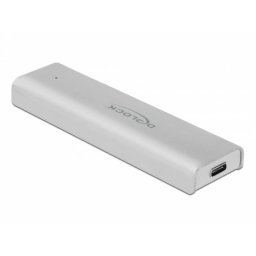 Caja externa Delock M.2 NVMe PCIe Aluminio Plata USB Type-C 10 Gbps