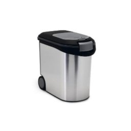 Recipiente de almacenamiento Curver Metallic 35 L con tapa y ruedas