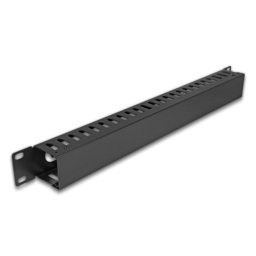 Panel de gestión de cables DeLOCK 81558 1U Metal Negro