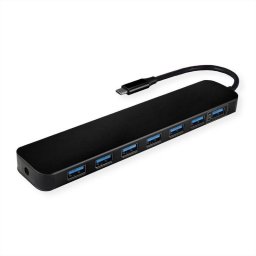 Hub Value 7 puertos 5 Gbps USB 3.2 Gen 1 modelo 14.99.5040 aluminio negro