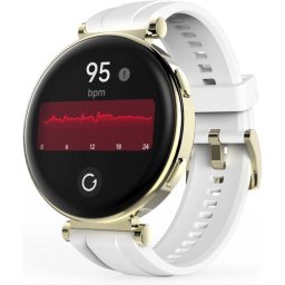 Hama 7000 Bluetooth 43mm AMOLED Dorado Correa Blanca M Resistencia Agua IP68 SpO2 Pulsómetro