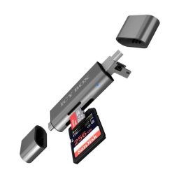 Lector de tarjetas ICY BOX IB-CR200-C MicroSD/SD USB 2.0 480 Mbit/s Negro