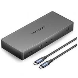 Estación de acoplamiento Vention TPWH0 11 en 1 con 2xHDMI 4K