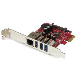 Tarjeta de Red StarTech.com PCI Express USB 3.2 Gen 1 5Gbps Gigabit Ethernet Combo