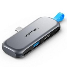 Estación de Acoplamiento Vention THY USB-C 4 en 1 4K 60Hz 100W PD