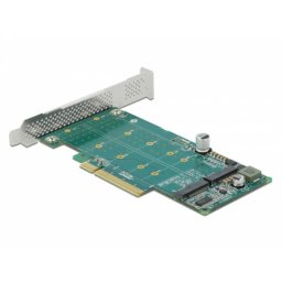 Tarjeta PCI Express Delock x8 a 2 x NVMe M.2 Clave M Bifurcación Perfil Bajo