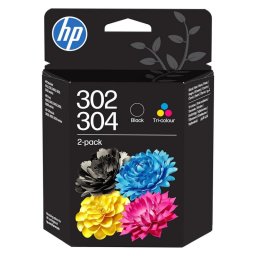 HP 302/304 Cartucho de Tinta Original Negro y Tricolor Paquete de 2 Cartuchos