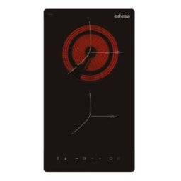 Encimera Edesa EVT-3220 B 2 zonas eléctricas cerámica vidrio negro integrada