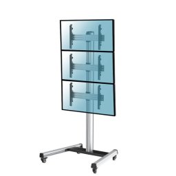 Kimex Soporte de Suelo con Ruedas para 3 Pantallas de TV 40"-65" Altura 240cm VESA 600x400 Máx 50Kg