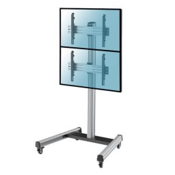 Kimex Soporte de Suelo con Ruedas para 2 Pantallas de TV 40"-65" Altura 175cm VESA 600x400 Máx 50Kg