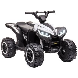 Homcom Quad Eléctrico 12V Blanco para Niños 3-5 Años