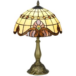 Homcom Lámpara De Mesita De Noche Estilo Clásico Ø30x48 Cm Multicolor