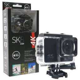 SK8 CAM 4K Cámara Deportiva UltraHD 4K 30FPS WiFi Negra