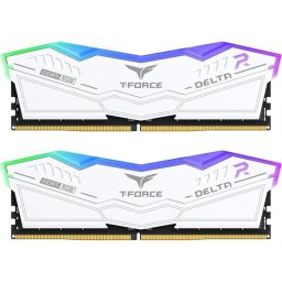 Team Group T-Force Delta RGB DDR5 Blanca 6400MHz 32GB 2x16GB CL32 Dual AMD EXPO e Intel XMP Blanco