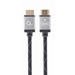Cable HDMI Gembird CCB-HDMIL-1M 1m 4K UHD 60Hz 3D Macho-Macho Gris Chapado en Oro