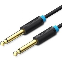 Cable Mono Vention BAABJ Jack 6.5mm Macho-Macho 5m Chapado en Oro Negro