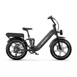 Bicicleta eléctrica OT08Pro motor 500W doble batería suspensión total 20 x 4.0" Shimano 7V