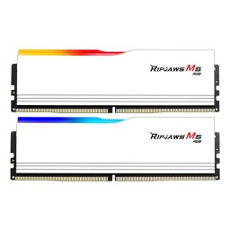 Memoria RAM G.Skill Ripjaws M5 RGB F5-5200J4040A32GX2-RM5RW 64GB Kit 2x32GB DDR5 5200MHz CL40 Intel XMP RGB Blanco