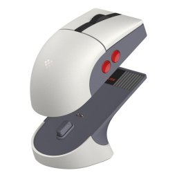 Ratón 8Bitdo Retro R8 NES Edition Inalámbrico Bluetooth 26000 DPI Gris Blanco Base de carga