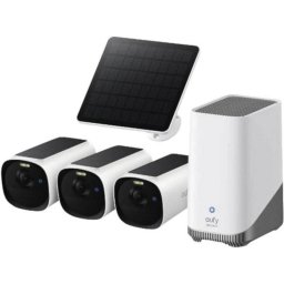 Cámara IP Eufy E8144326 2K Exterior Panel Solar Audio Bidireccional