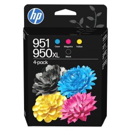HP 950XL/951 Cartucho de Tinta Original Negro Cian Magenta y Amarillo Paquete de 4 Cartuchos