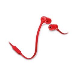 Auriculares JBL TUNE 160 con cable, conexión 3,5 mm, intraurales, color rojo