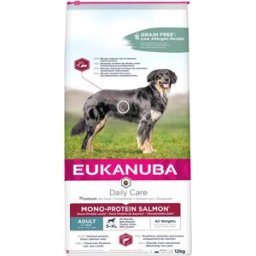 Eukanuba Pienso para perros adultos Daily Care Mono-Protein salmón. (12 Kg)
