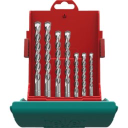 HELLER BOHRERSATZ SDS-7 - Juego de brocas para martillo, SDS-plus, 5 - 12 mm, 7 piezas