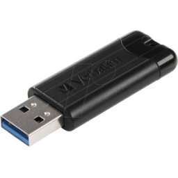 VERBATIM 49318 - Memoria USB, USB 3.0, 64 GB, PinStripe negro