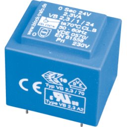 BLOCK TRANSFORMATOREN EI 30/18 206 - Transformador impreso, 2,3 va, 2x 6 V, 2x 192 mA, RM 20 mm
