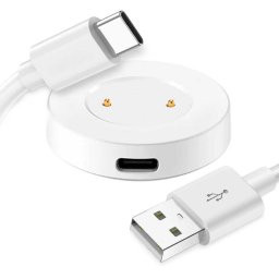OcioDual Base de Carga 2 Pines + Cable USB 2.0 80cm Blanco para Huawei Watch GT/2/2E Honor Watch Magic/2/Dream