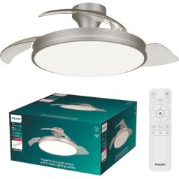 Ventilador de techo Philips Atlas Níquel LED 106 cm 4500 lm regulable