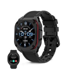 Ksix Zenthium Smartwatch, Amoled 1.32", Batería 30 Días, Ip68, Correa Silicona, Negro